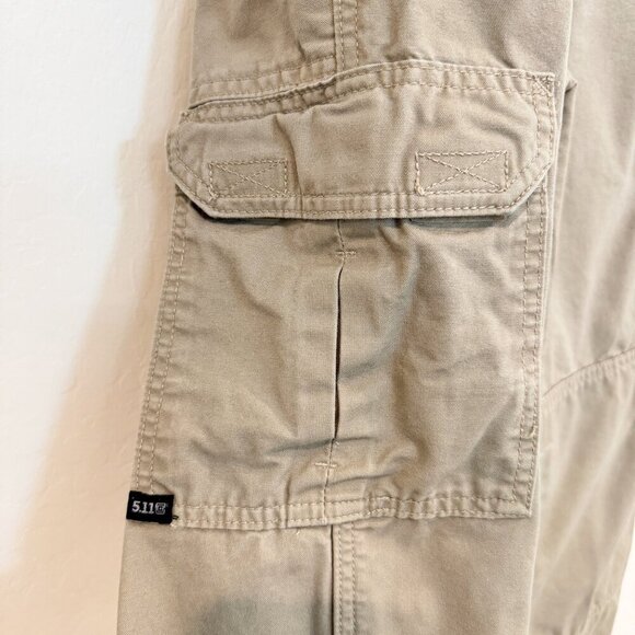 5.11 Tactical Cotton Canvas Cargo Utility Pants Khaki Tan Work Pockets Womens 10 - Picture 6 of 13